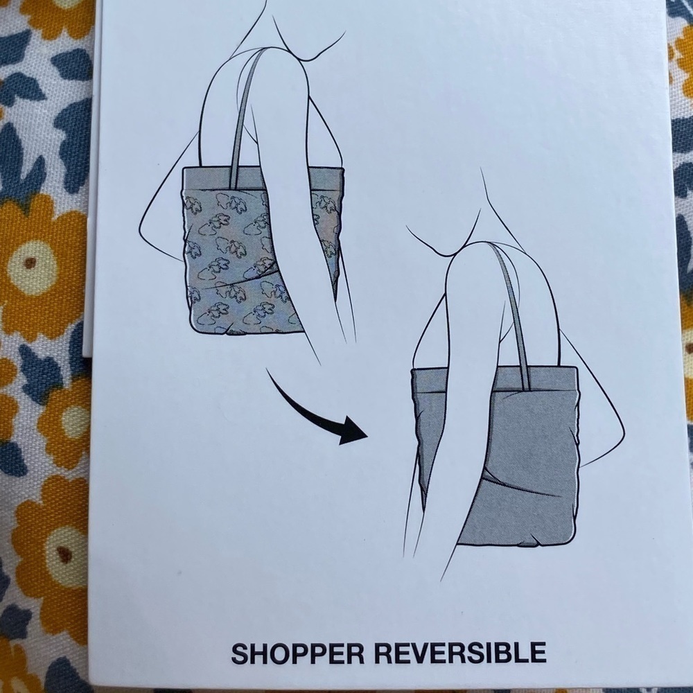 NWT. Zara Reversible Floral Cottage Tote Bag. - Picture 4 of 10